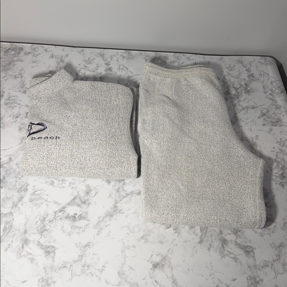 Exist Light Gray Sweater Size L and Matching Pants Size XL